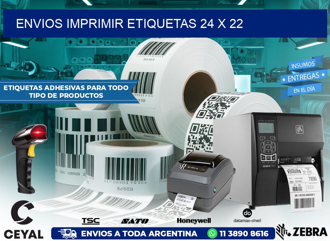 ENVIOS IMPRIMIR ETIQUETAS 24 x 22