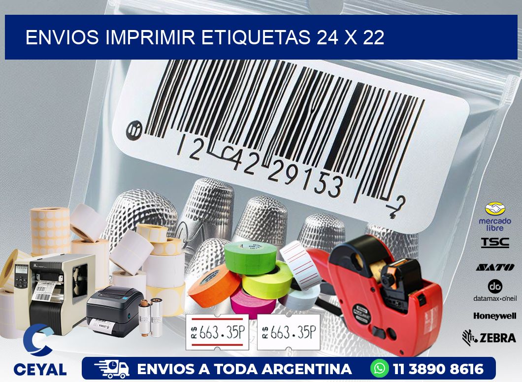 ENVIOS IMPRIMIR ETIQUETAS 24 x 22