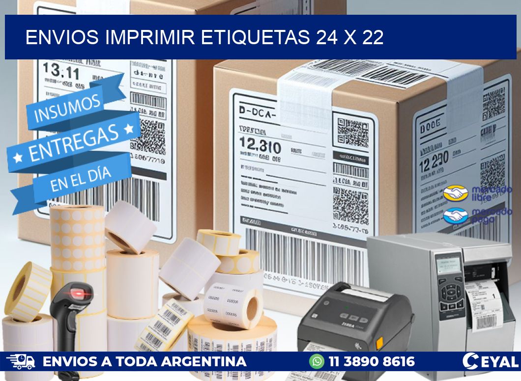 ENVIOS IMPRIMIR ETIQUETAS 24 x 22