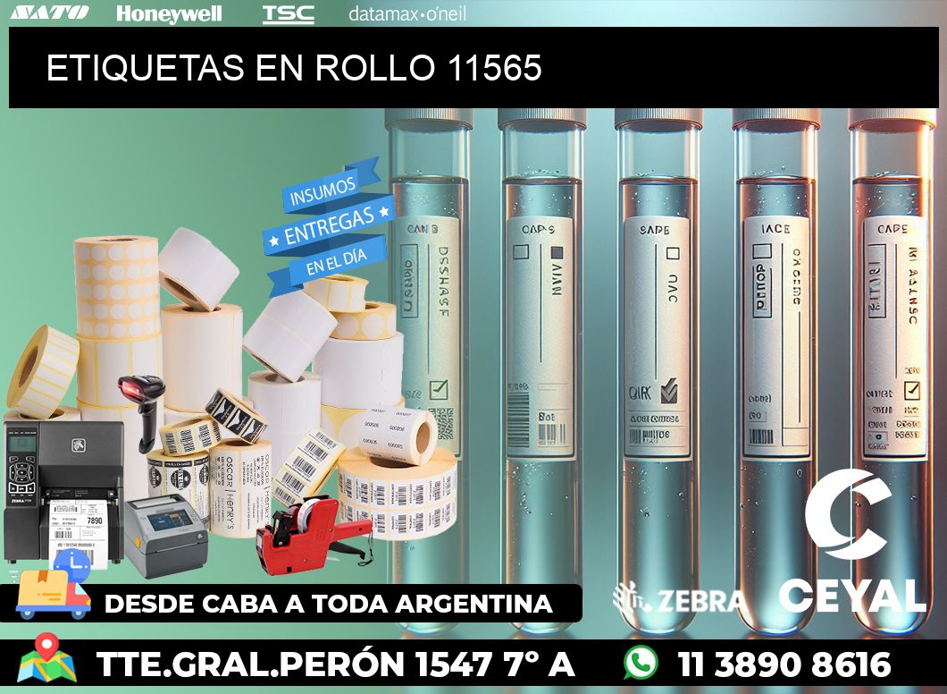 ETIQUETAS EN ROLLO 11565