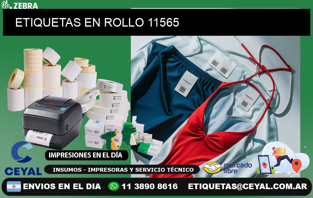 ETIQUETAS EN ROLLO 11565