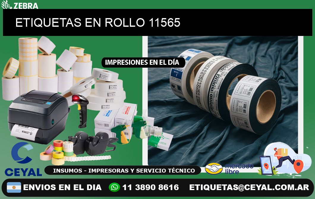 ETIQUETAS EN ROLLO 11565