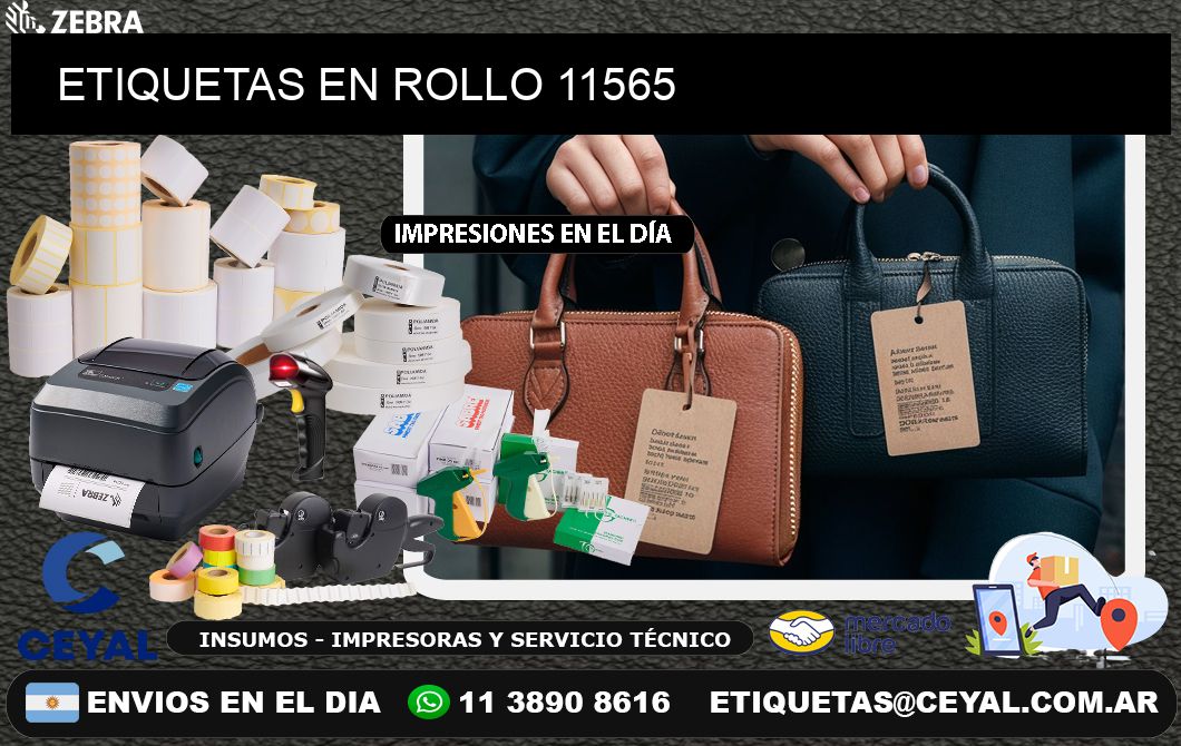 ETIQUETAS EN ROLLO 11565