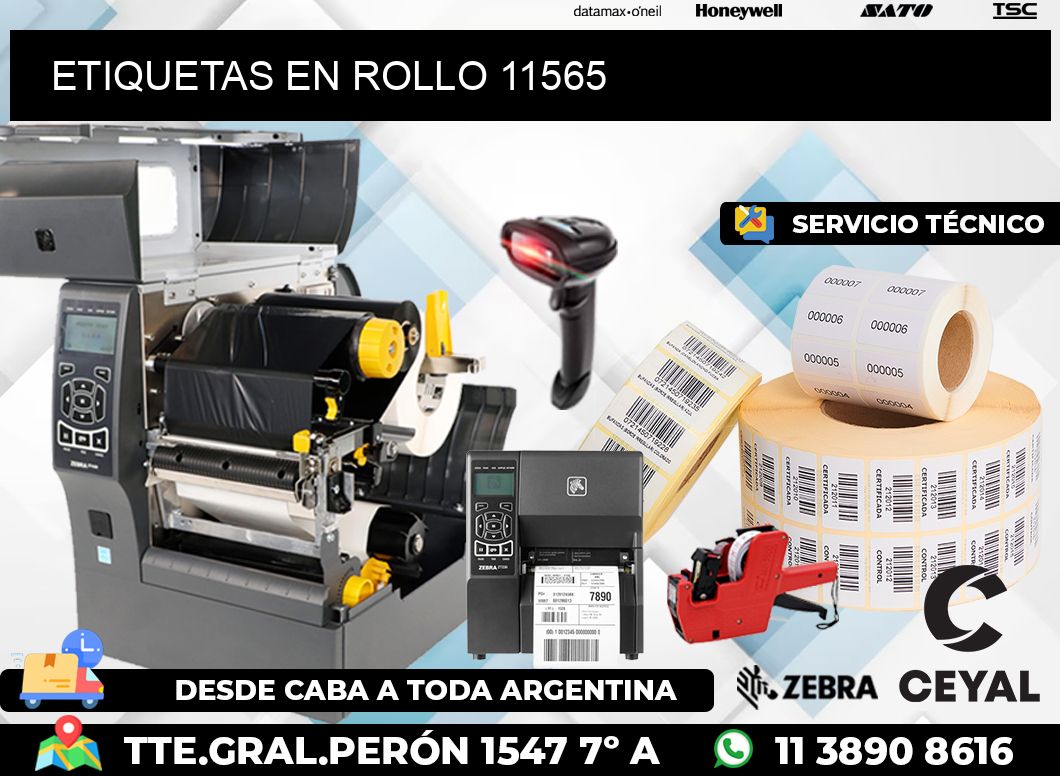 ETIQUETAS EN ROLLO 11565