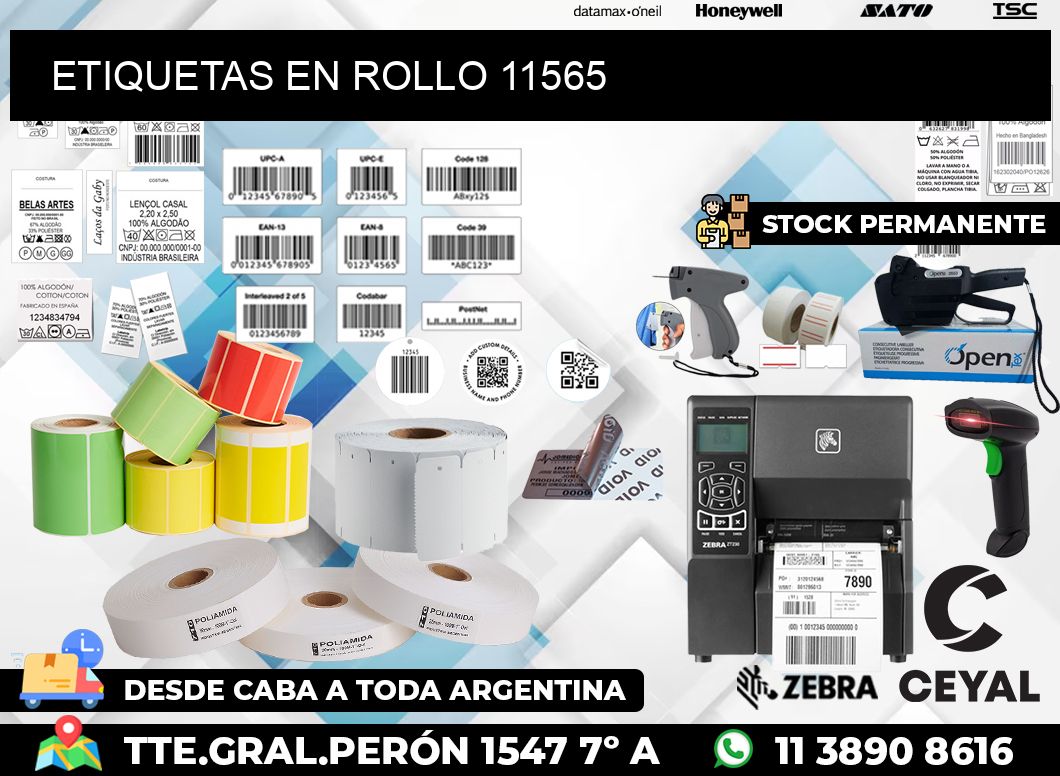 ETIQUETAS EN ROLLO 11565