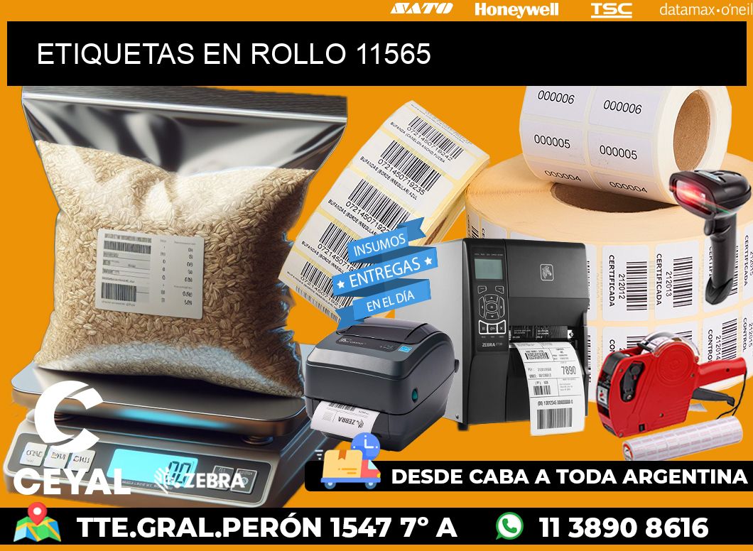 ETIQUETAS EN ROLLO 11565