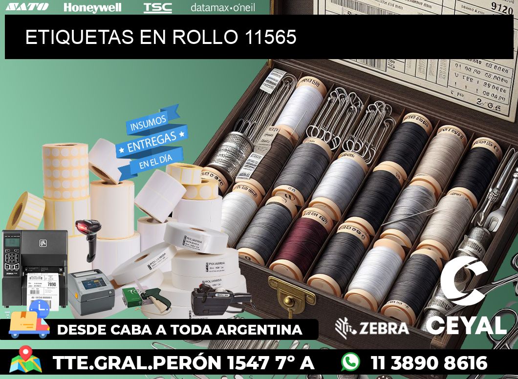 ETIQUETAS EN ROLLO 11565