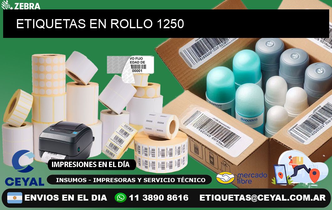 ETIQUETAS EN ROLLO 1250