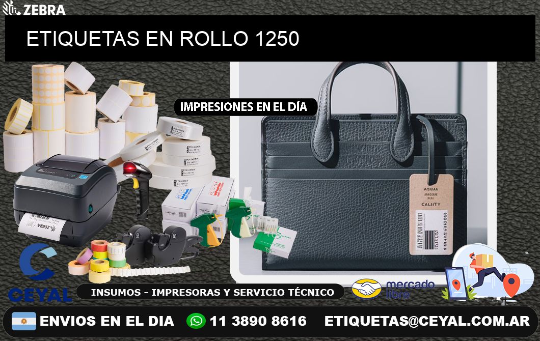 ETIQUETAS EN ROLLO 1250