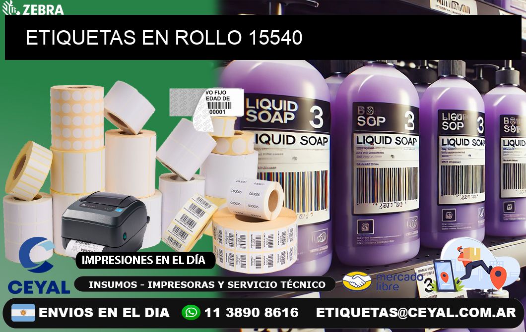 ETIQUETAS EN ROLLO 15540