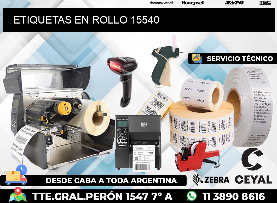 ETIQUETAS EN ROLLO 15540