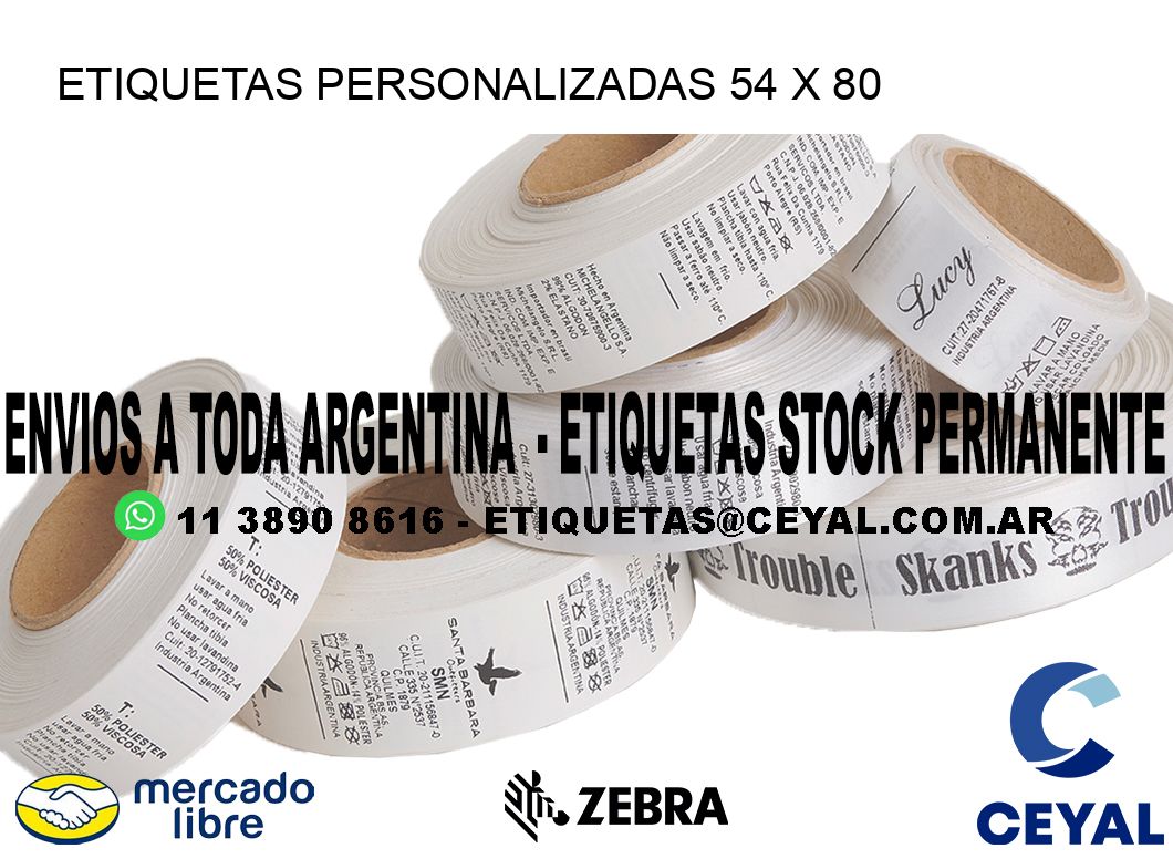 ETIQUETAS PERSONALIZADAS 54 x 80