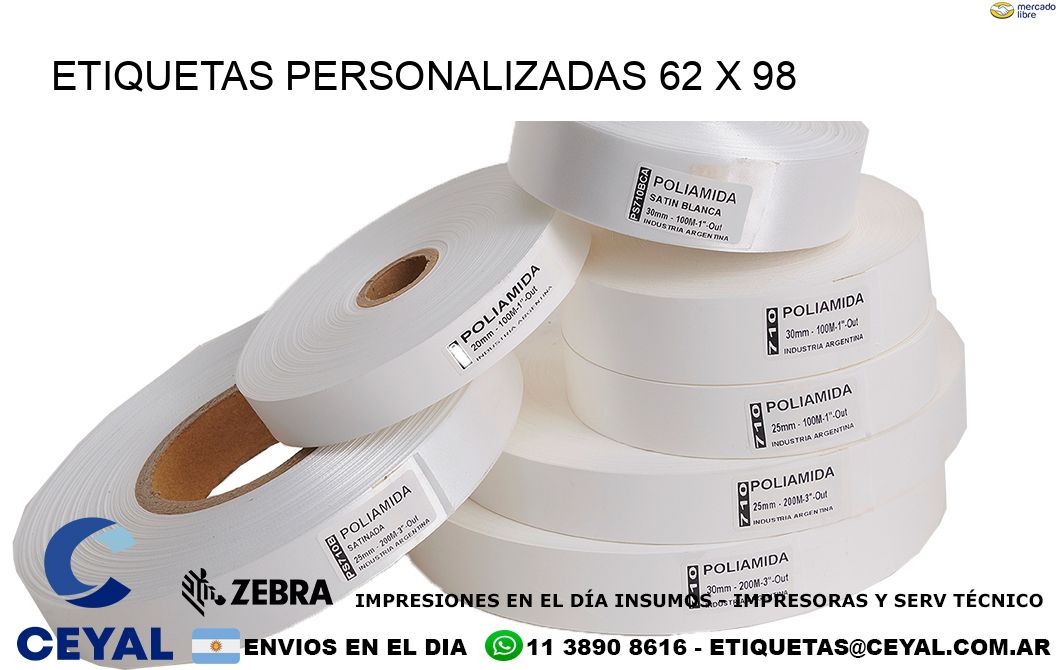 ETIQUETAS PERSONALIZADAS 62 x 98