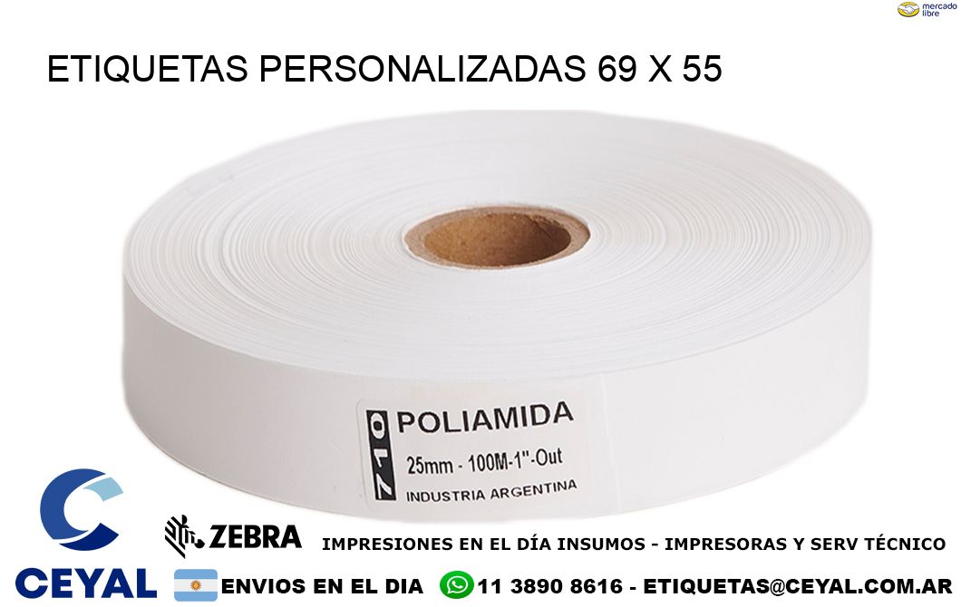 ETIQUETAS PERSONALIZADAS 69 x 55