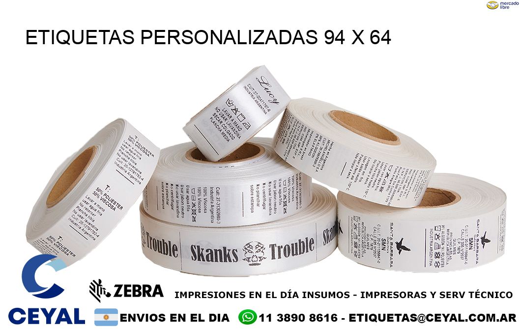 ETIQUETAS PERSONALIZADAS 94 x 64