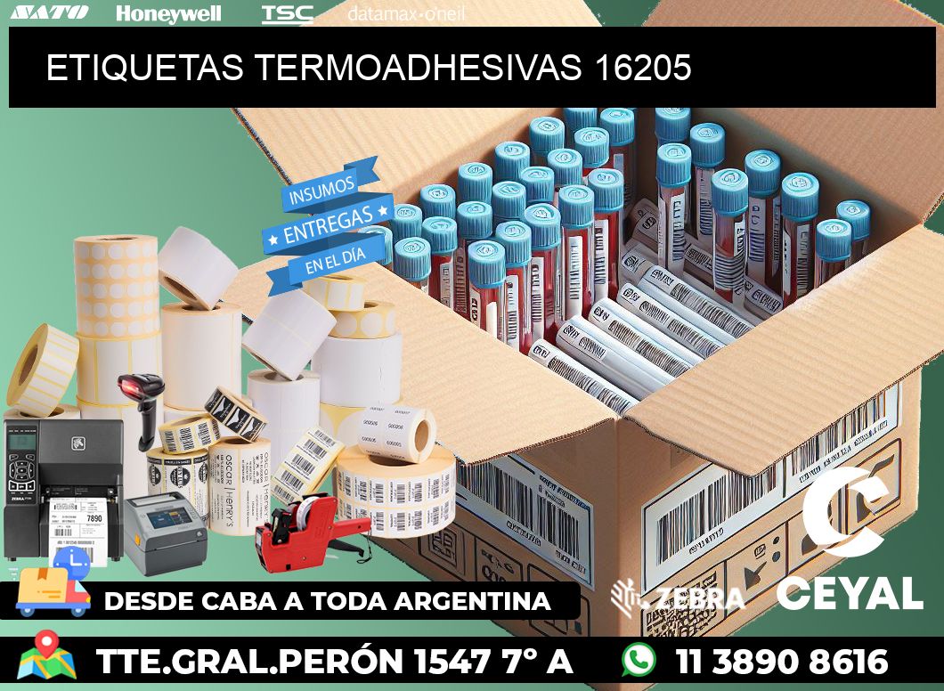 ETIQUETAS TERMOADHESIVAS 16205