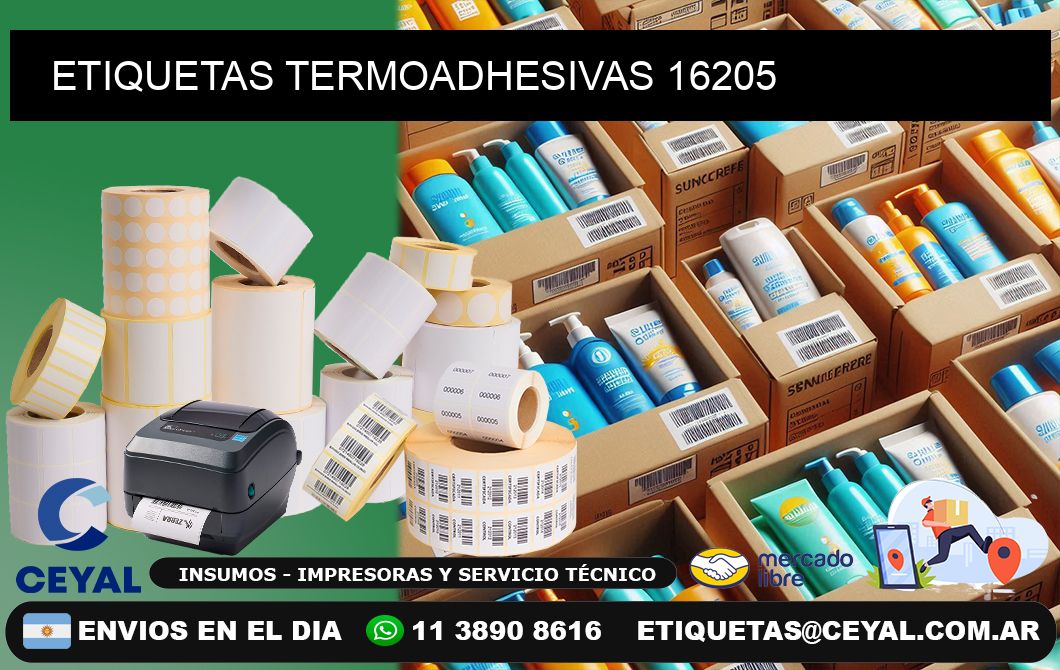 ETIQUETAS TERMOADHESIVAS 16205