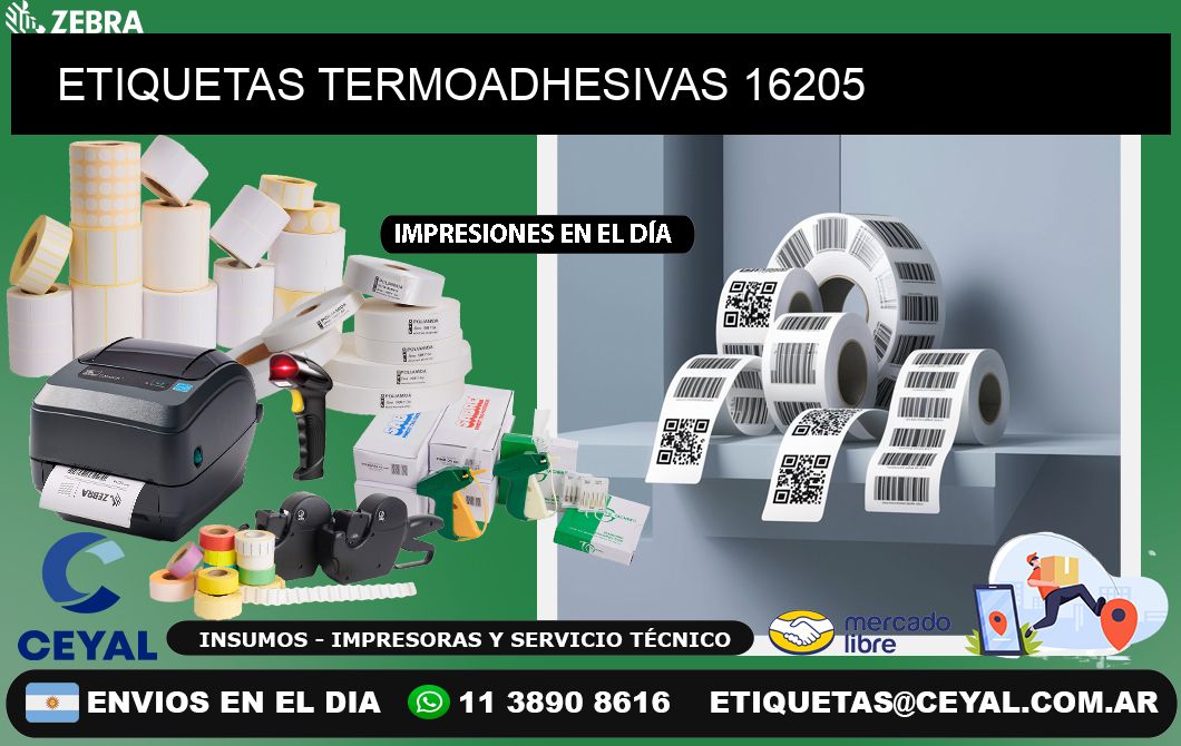 ETIQUETAS TERMOADHESIVAS 16205