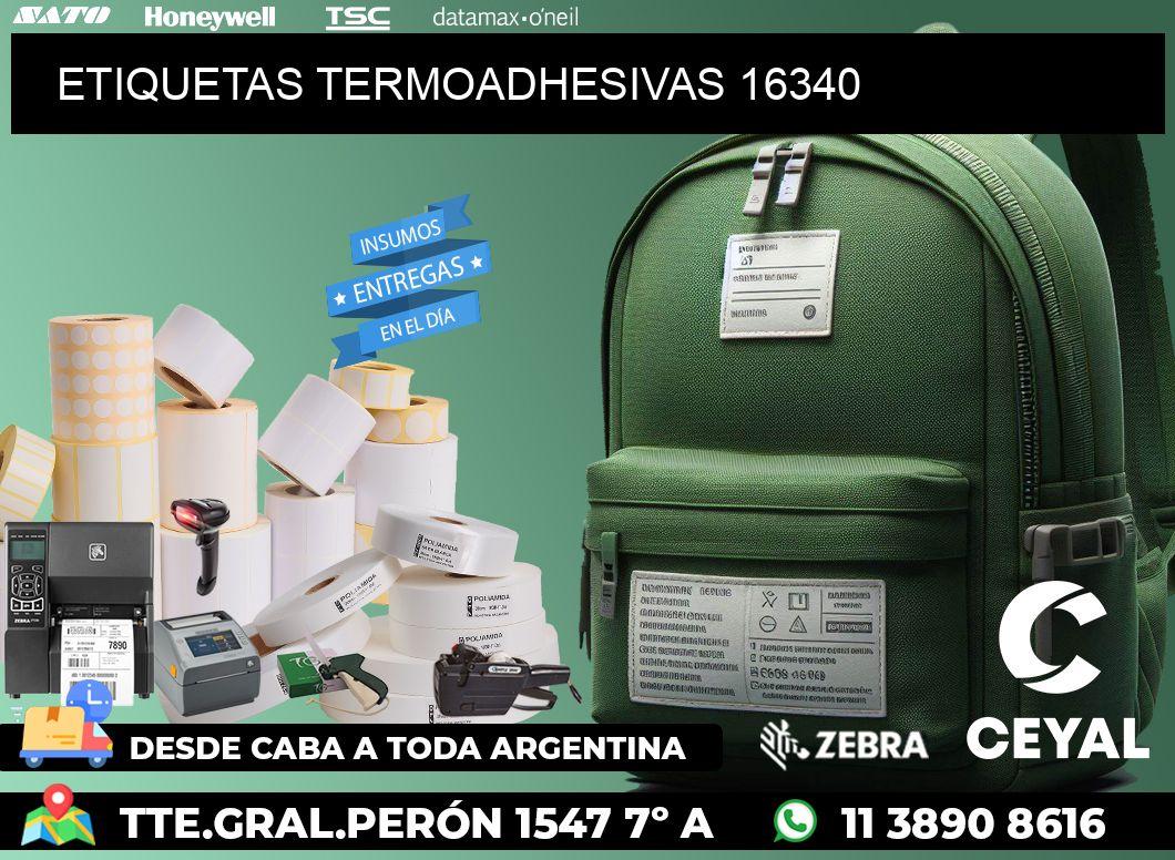 ETIQUETAS TERMOADHESIVAS 16340