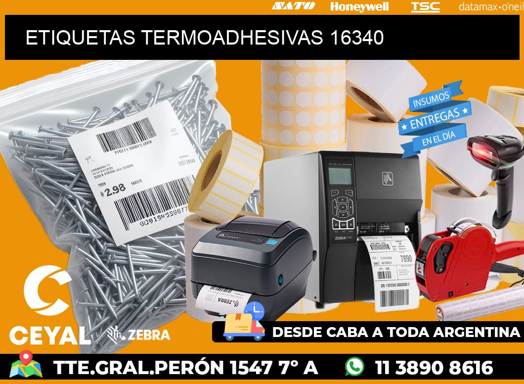 ETIQUETAS TERMOADHESIVAS 16340