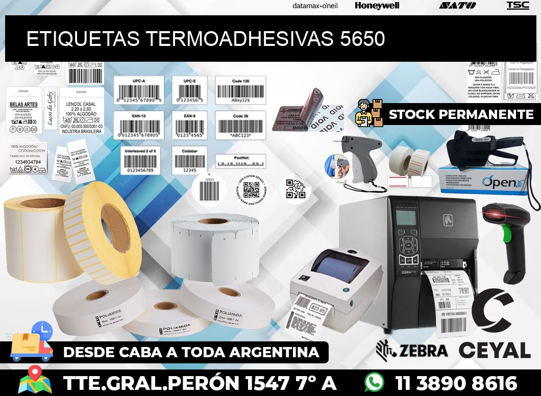 ETIQUETAS TERMOADHESIVAS 5650