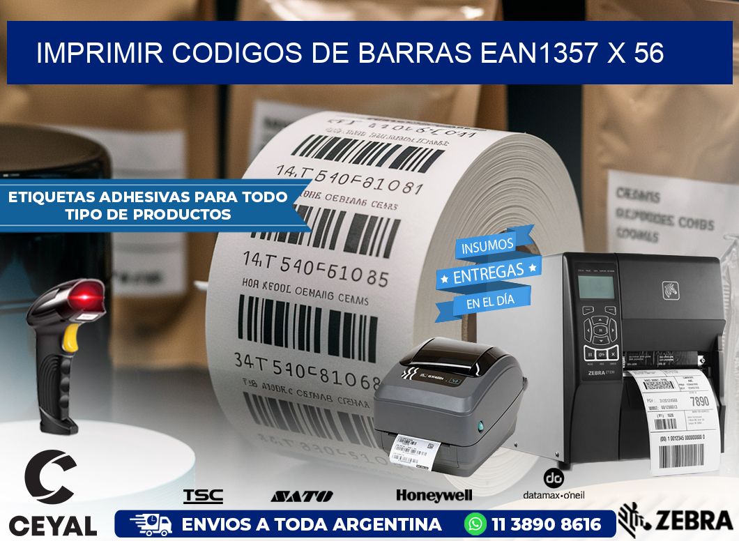 IMPRIMIR CODIGOS DE BARRAS EAN1357 x 56