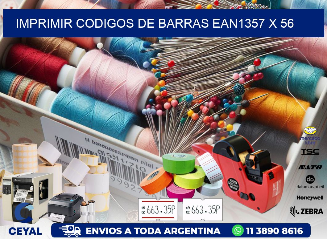 IMPRIMIR CODIGOS DE BARRAS EAN1357 x 56