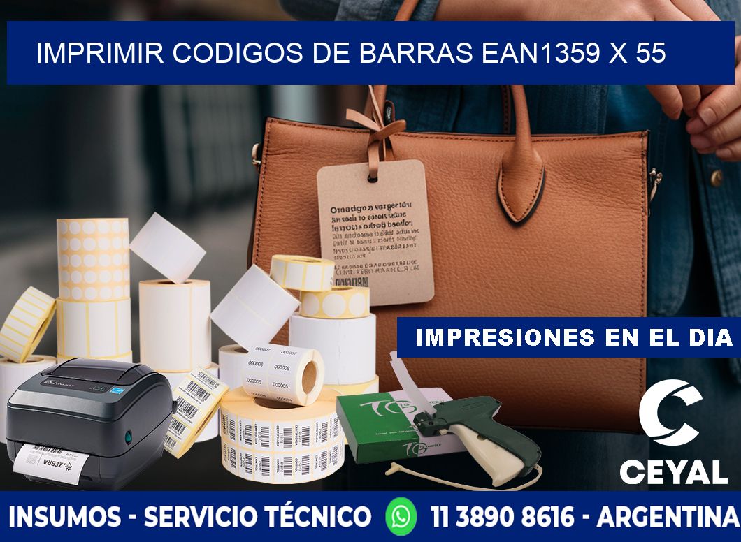 IMPRIMIR CODIGOS DE BARRAS EAN1359 x 55