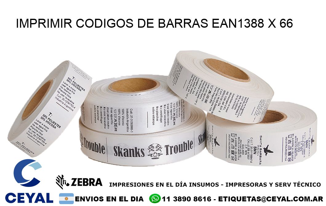 IMPRIMIR CODIGOS DE BARRAS EAN1388 x 66