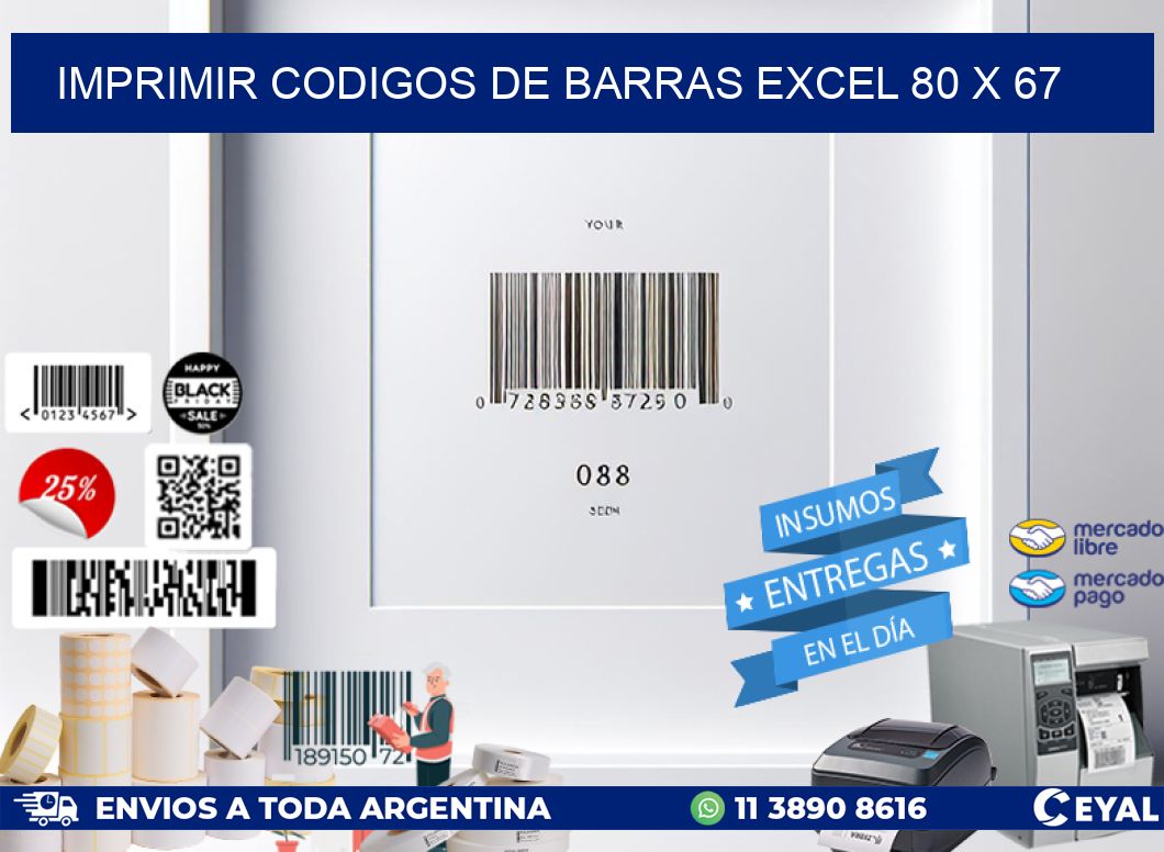 IMPRIMIR CODIGOS DE BARRAS EXCEL 80 x 67