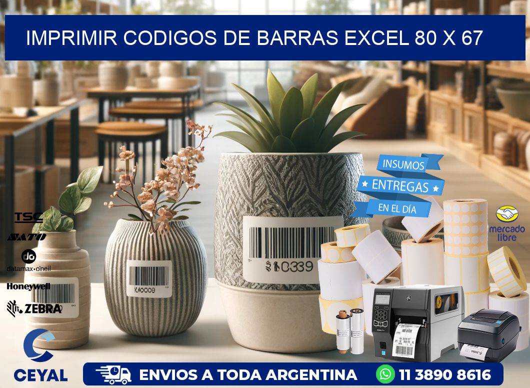 IMPRIMIR CODIGOS DE BARRAS EXCEL 80 x 67