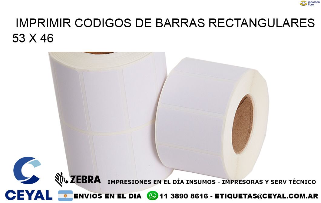 IMPRIMIR CODIGOS DE BARRAS RECTANGULARES 53 x 46