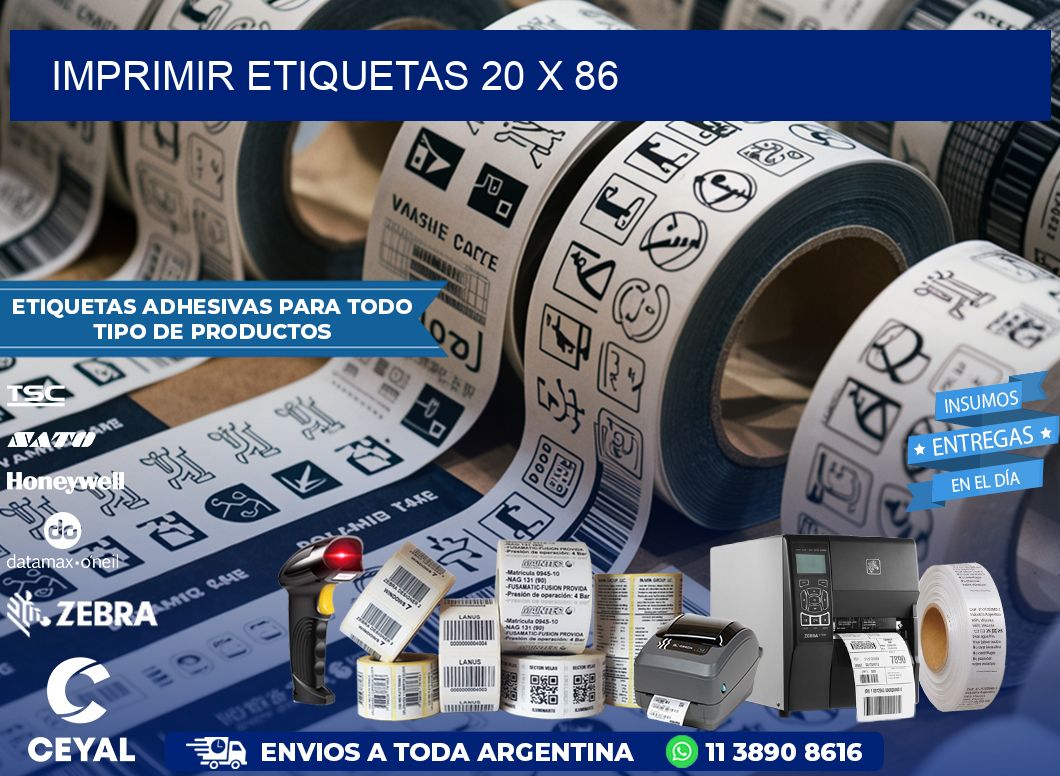 IMPRIMIR ETIQUETAS 20 x 86