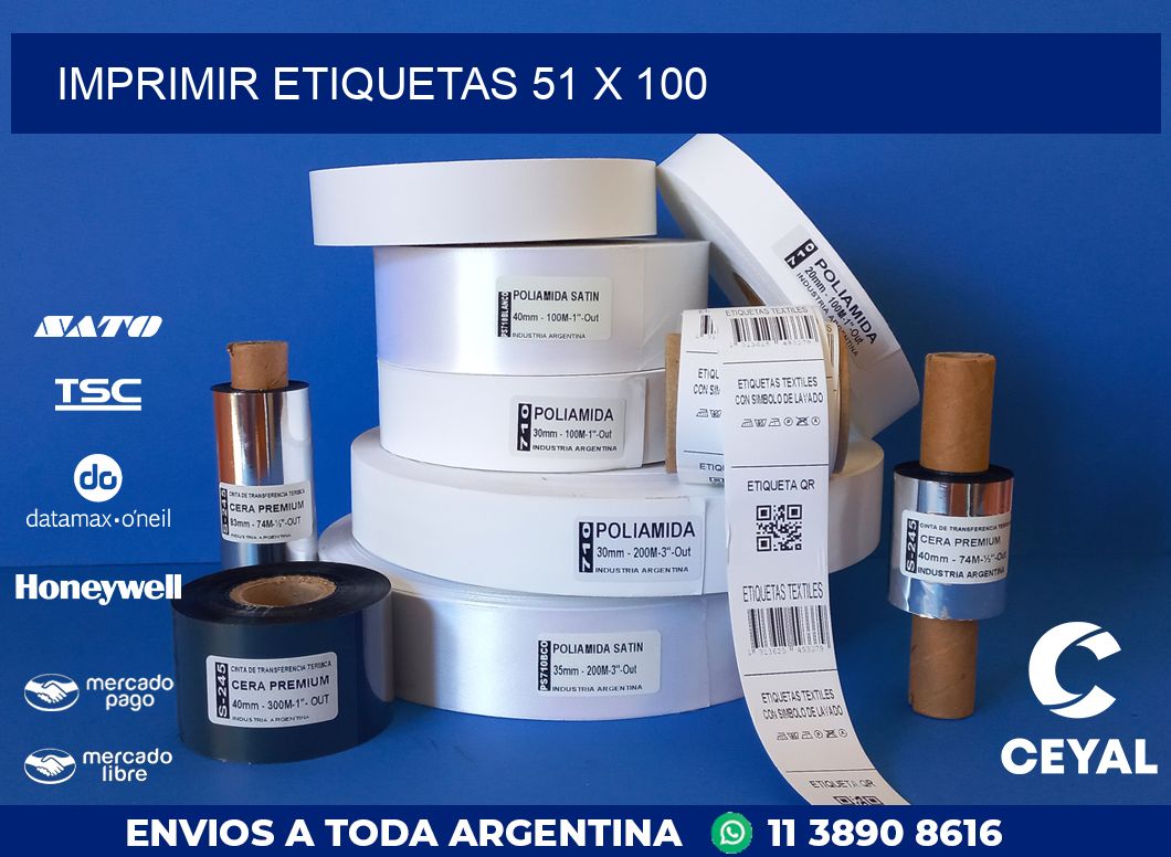 IMPRIMIR ETIQUETAS 51 x 100