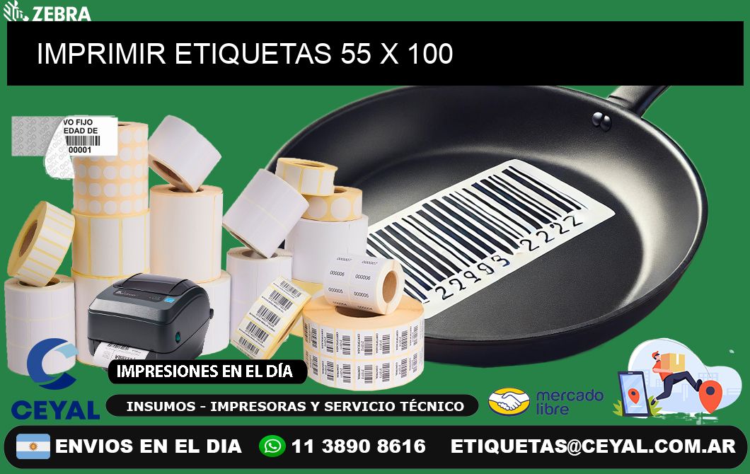 IMPRIMIR ETIQUETAS 55 x 100