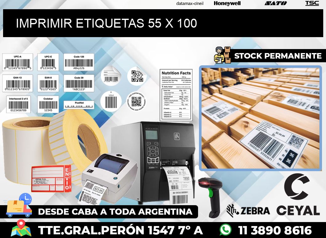 IMPRIMIR ETIQUETAS 55 x 100