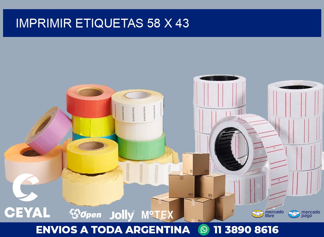 IMPRIMIR ETIQUETAS 58 x 43