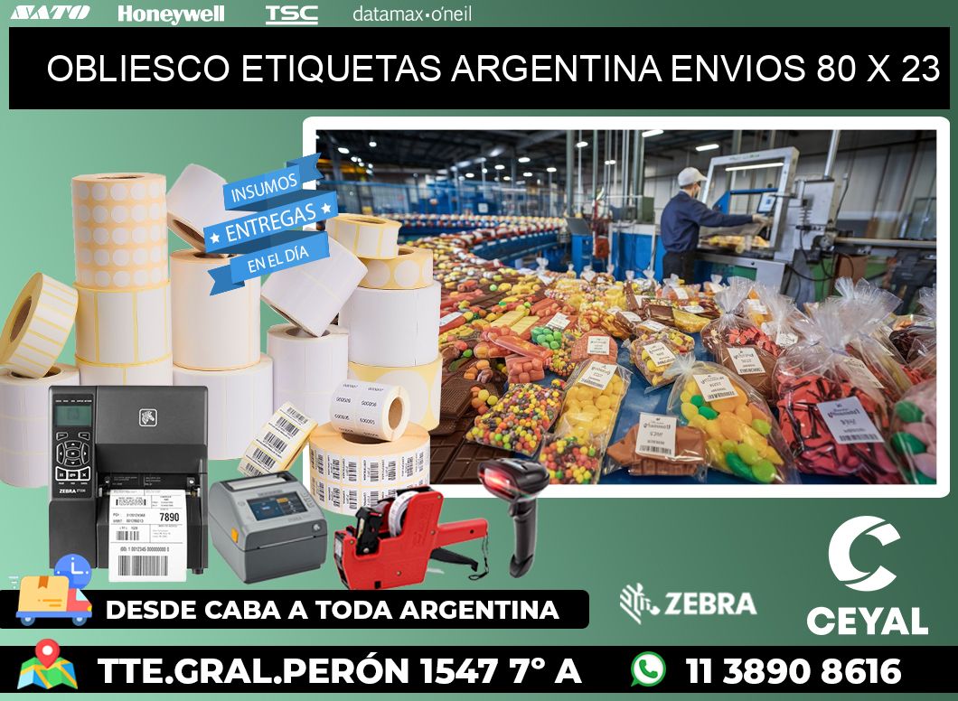 OBLIESCO ETIQUETAS ARGENTINA ENVIOS 80 x 23