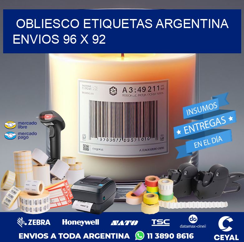 OBLIESCO ETIQUETAS ARGENTINA ENVIOS 96 x 92