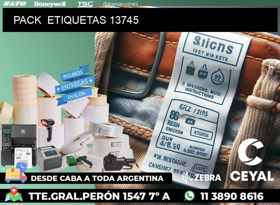 PACK  ETIQUETAS 13745