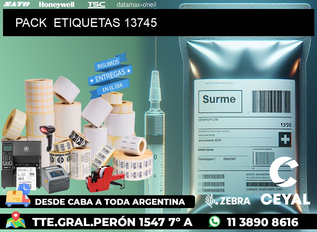 PACK  ETIQUETAS 13745