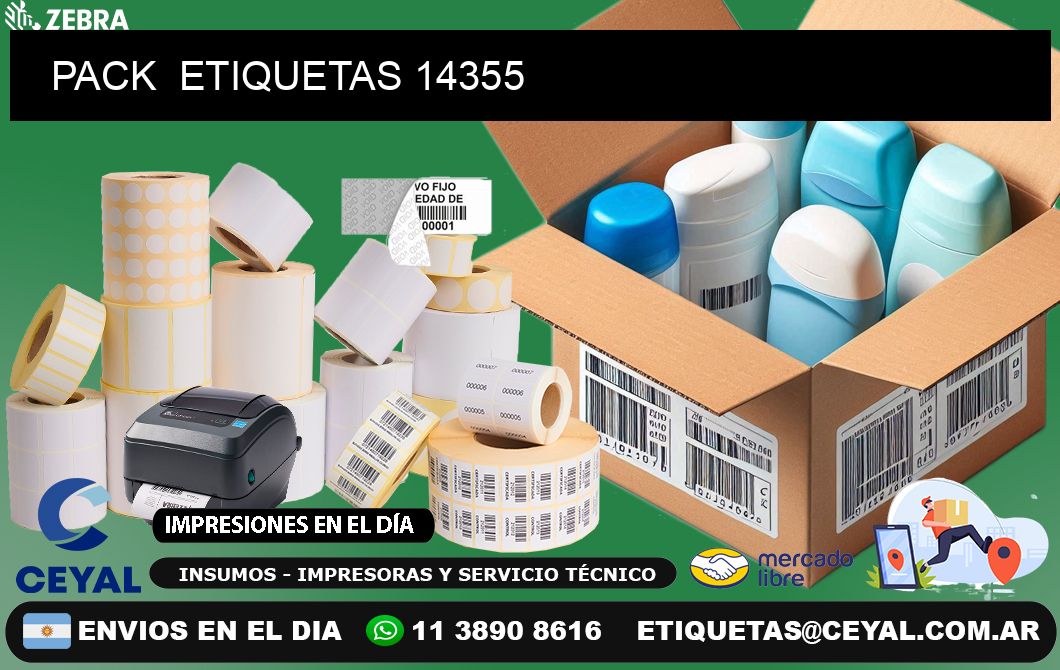 PACK  ETIQUETAS 14355