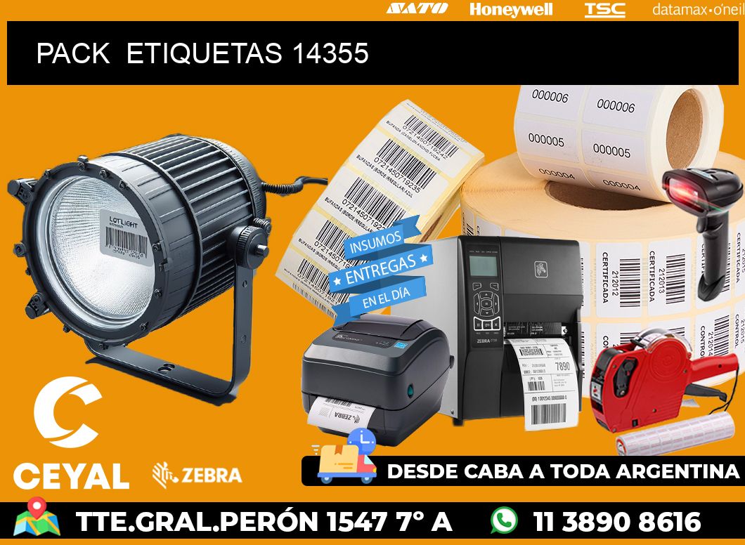 PACK  ETIQUETAS 14355