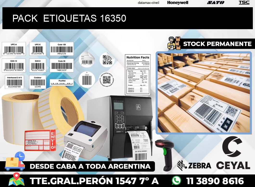 PACK  ETIQUETAS 16350