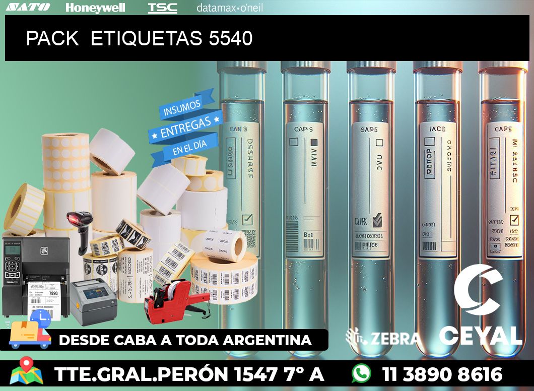 PACK  ETIQUETAS 5540