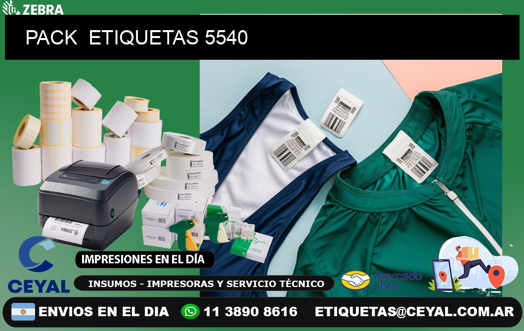 PACK  ETIQUETAS 5540