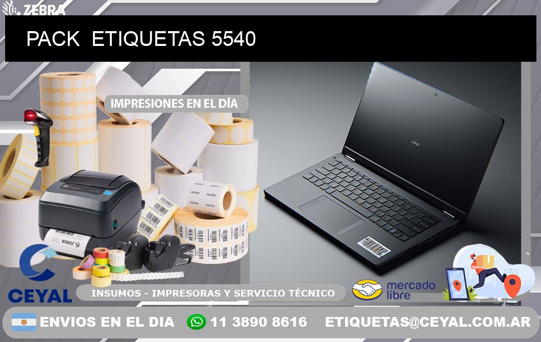 PACK  ETIQUETAS 5540