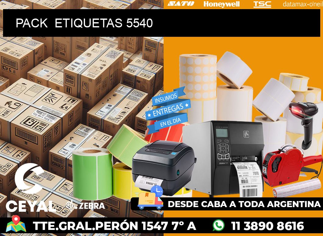 PACK  ETIQUETAS 5540