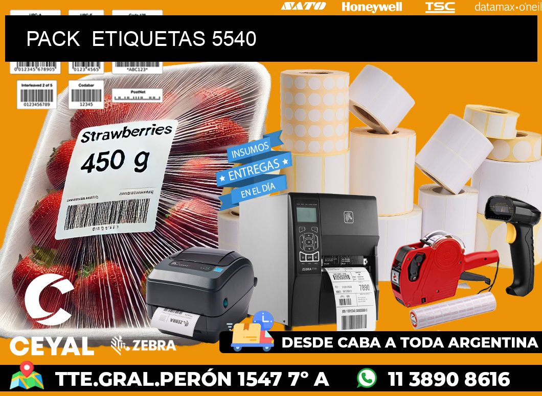 PACK  ETIQUETAS 5540