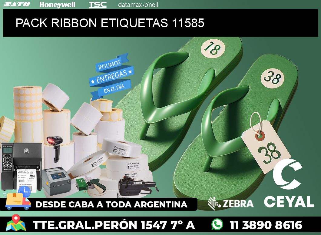 PACK RIBBON ETIQUETAS 11585